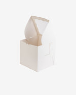 10" White Tall Cake Box with Board.