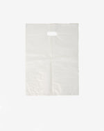 Frosted White Pizza / Cake Plastic Bag with Handle, 50 pcs