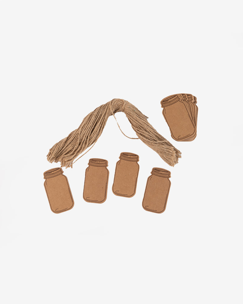 Kraft Jar Tag, 100 pcs