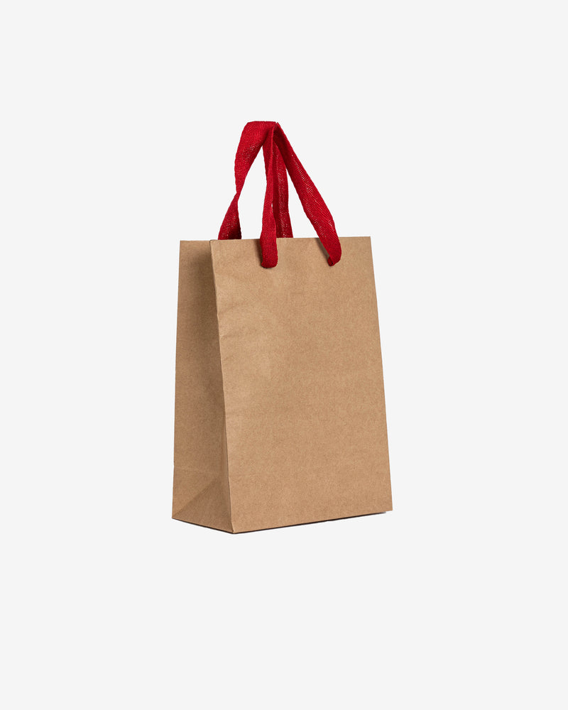 Kraft Paper Bag with Cotton Herringbone Ribbon Handle