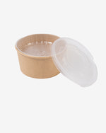 Kraft Paper Bowl and Lid Set, 10 pcs