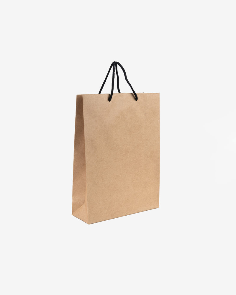 Kraft Portrait Black Rope Handle Paper Bag
