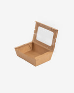 Kraft Window Lunch Box (S), 10 pcs