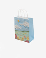 Printed White Paper Bag with Twisted Handle