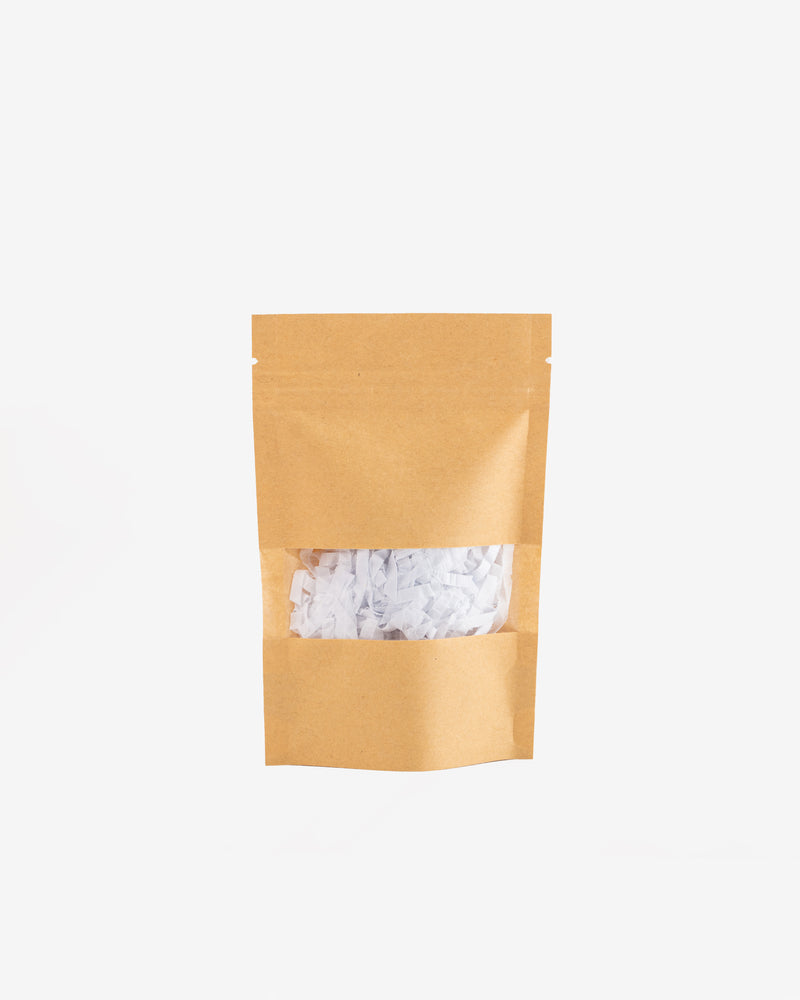 Standup Kraft Clear Window Ziplock Pouch, 10 pcs