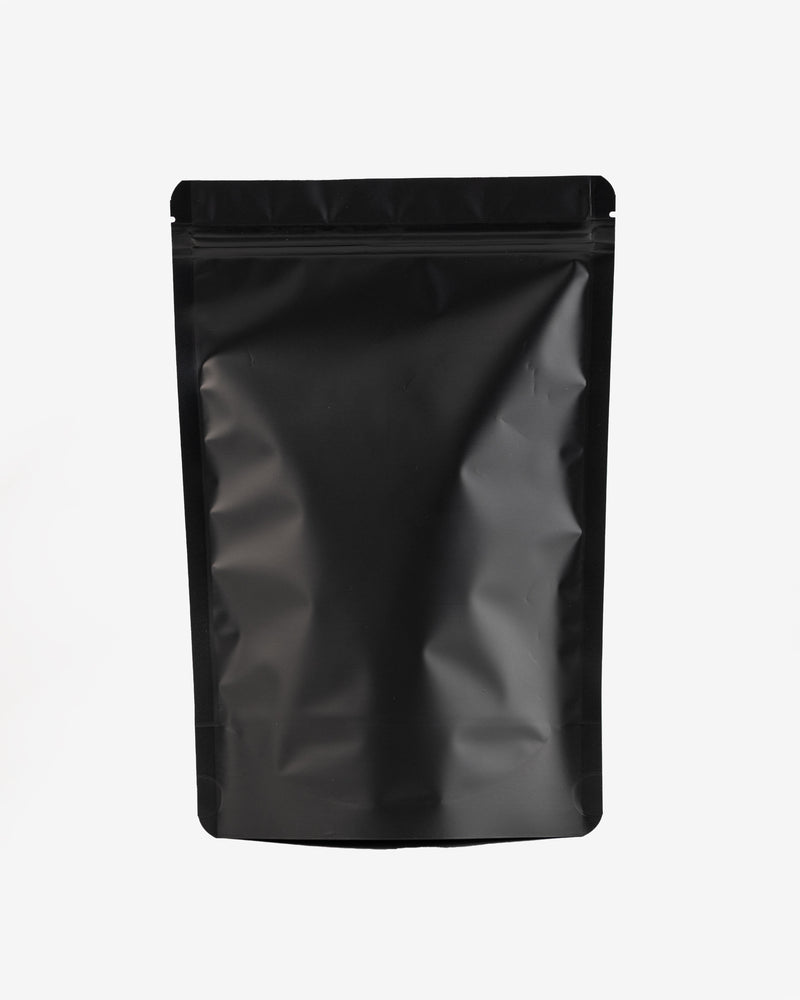 Standup Matte Black Ziplock Pouch, 10 pcs