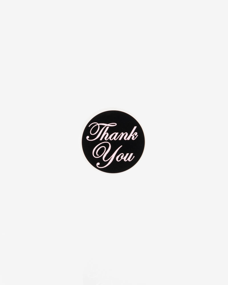 Thank You Pink on Black Gift Seal, 5 pcs