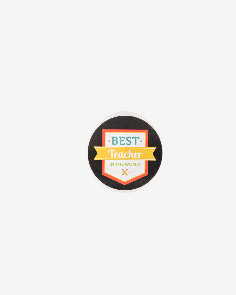 Best Teacher In The World Gift Seal, 5 pcs