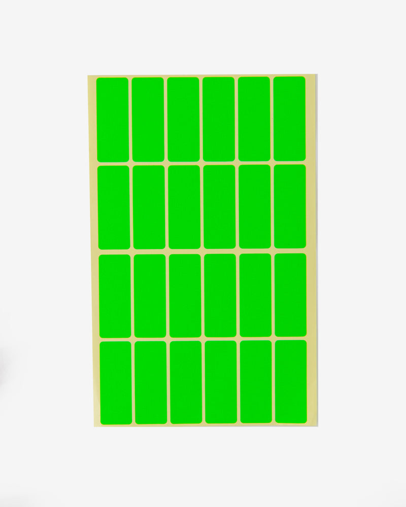 Colored Rectangular Coding Labels (XS), 240 pcs