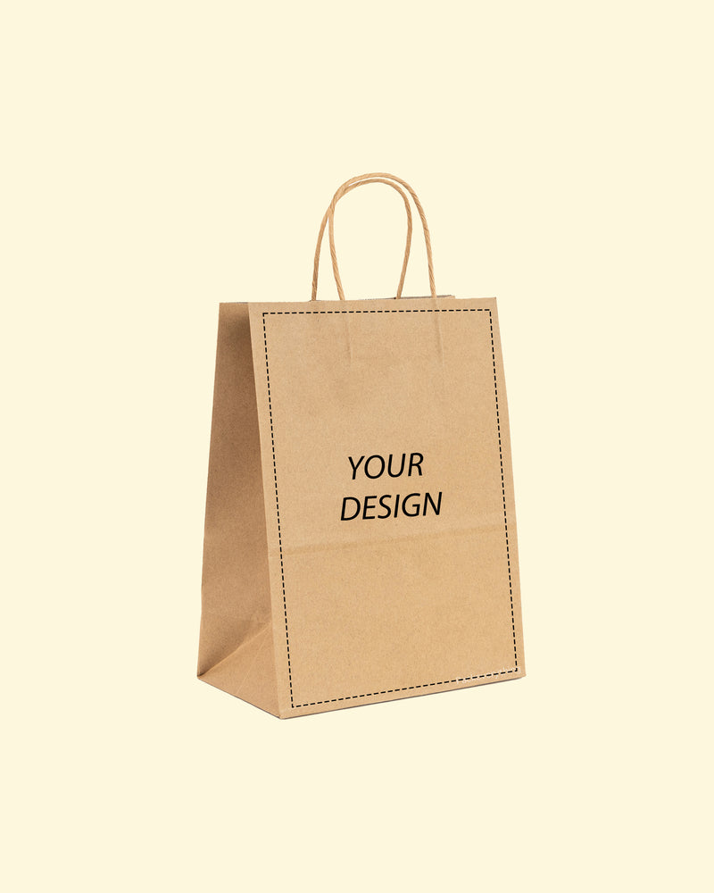 Customise Kraft Food Paper Bag (1C Print)