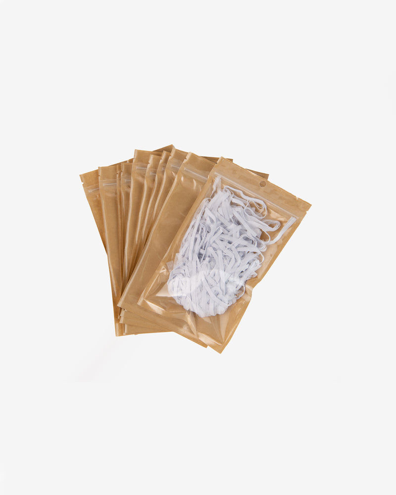 Flat-Base Clear Kraft Ziplock Pouch, 10 pcs