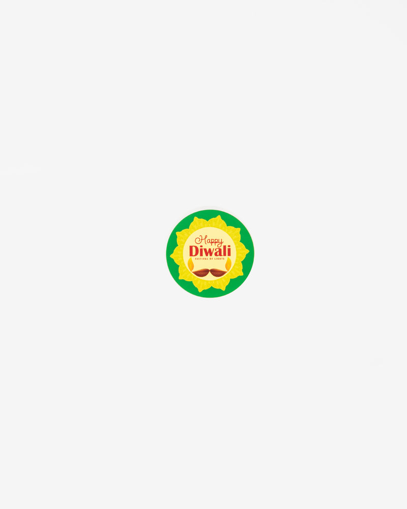 Happy Diwali w/ Green Background Gift Seal, 5 pcs