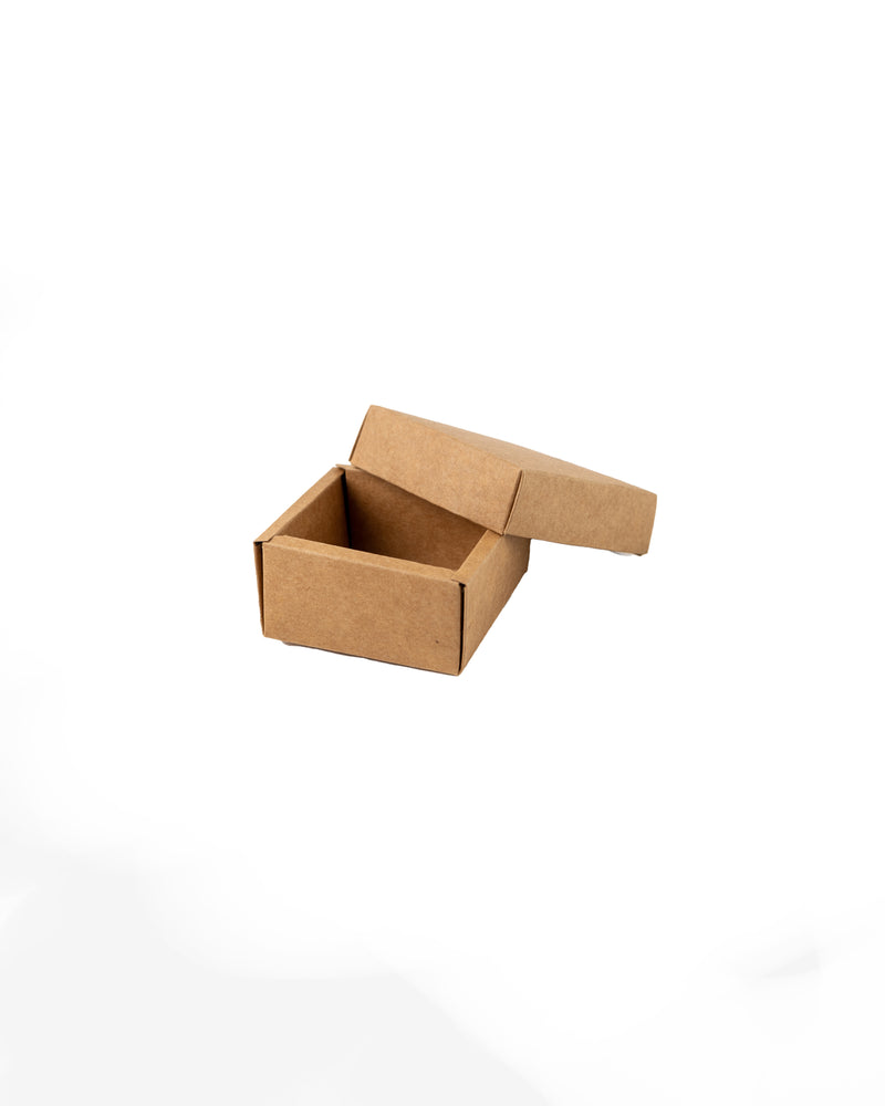 Kraft Flat Square Lid and Base Box, 10 pcs