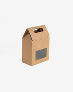 Kraft Gift Pack with Window (M), 10 pcs