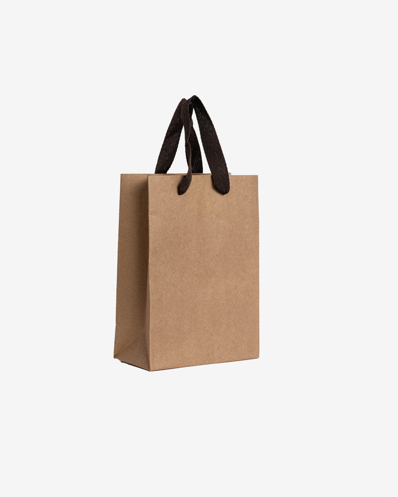 Kraft Paper Bag with Cotton Herringbone Ribbon Handle