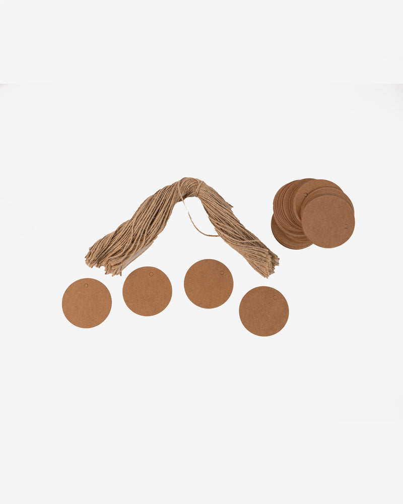 Kraft Round Hang Tag, 100 pcs