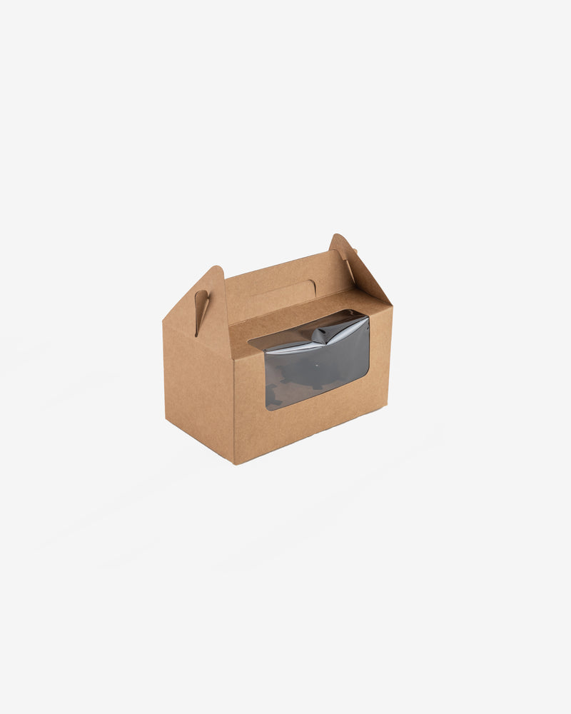 Kraft Window 2 Cupcake Takeaway Box, 10 pcs