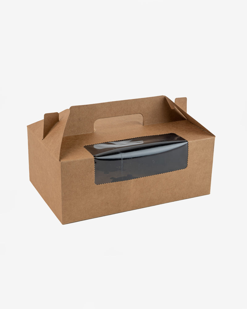 Kraft Window 6 Cupcake Takeaway Box, 10 pcs