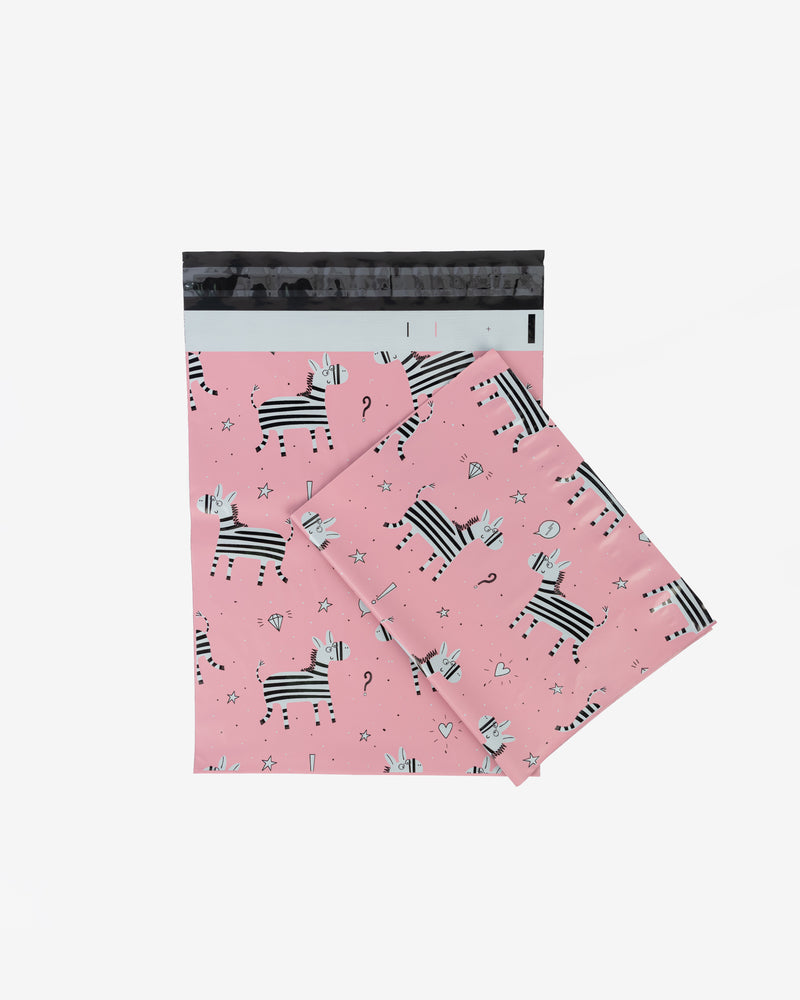 Zebra Pink Mailing Bag (M), 10 pcs