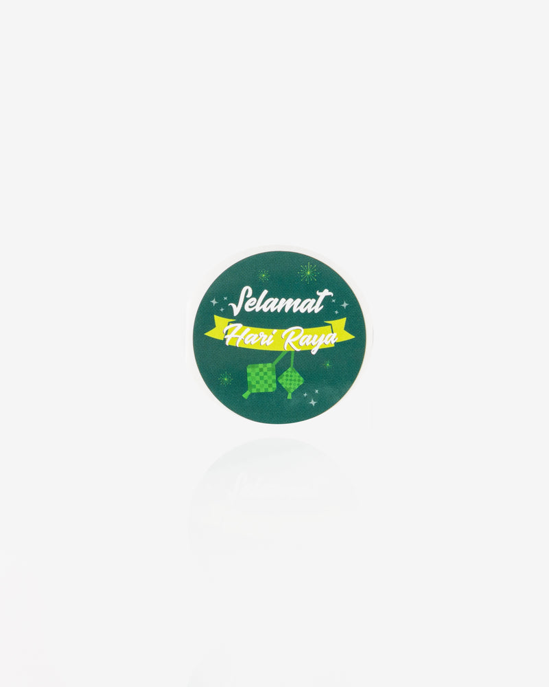 Selamat Hari Raya (White) w/ Two Ketupat Gift Seal, 5 pcs