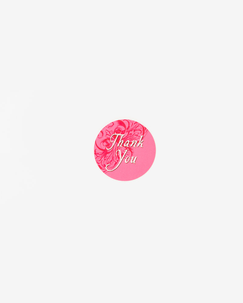 Thank You Pink Feathers Gift Seal, 5 pcs