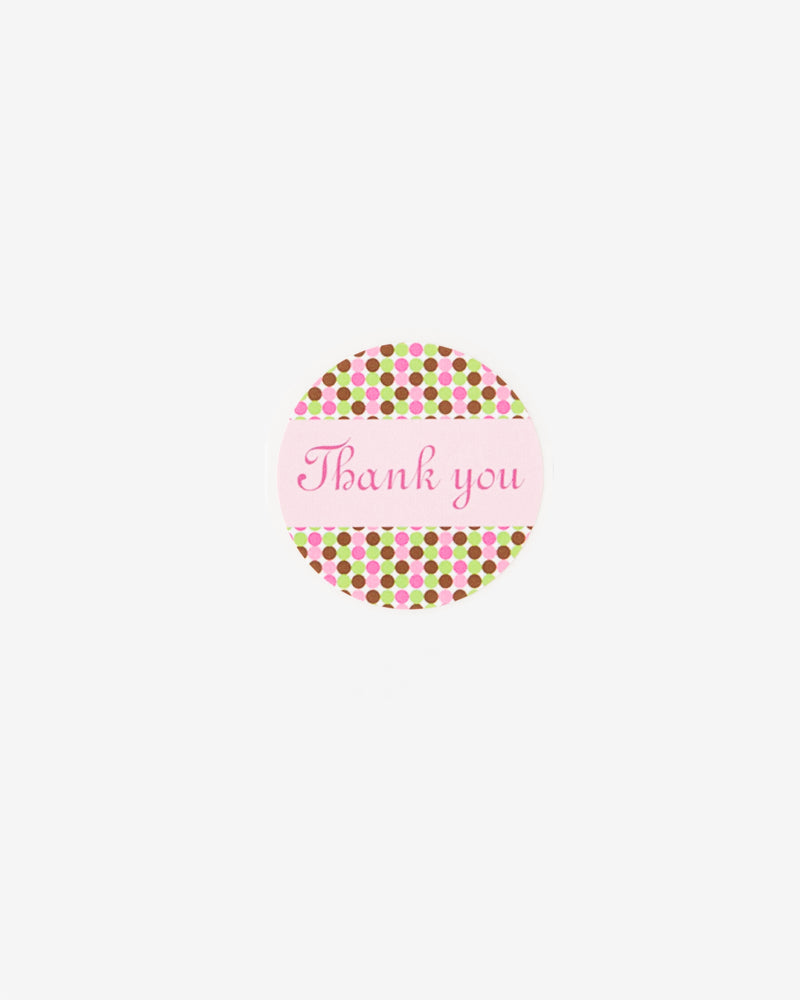 Thank You Polka Dots Gift Seal, 5 pcs