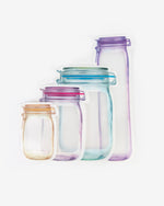 Standup Mason Jar Bottle Ziplock Pouch, 10 pcs