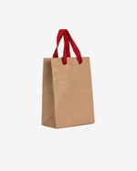 Kraft Paper Bag with Cotton Herringbone Ribbon Handle