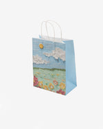 Printed White Paper Bag with Twisted Handle