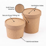 Kraft Ice Cream Cup and Lid Set