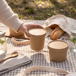 Kraft Ice Cream Cup and Lid Set