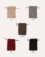 Hemp Drawstring Pouch, 10 pcs