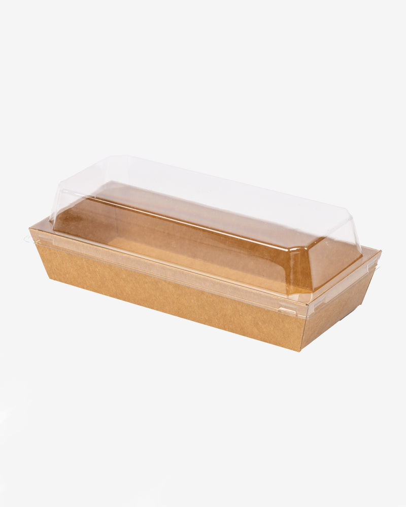 Kraft Paper Box and Antifog Lid Set, 10 pcs