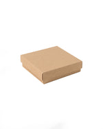 Kraft Flat Square Lid and Base Box, 10 pcs