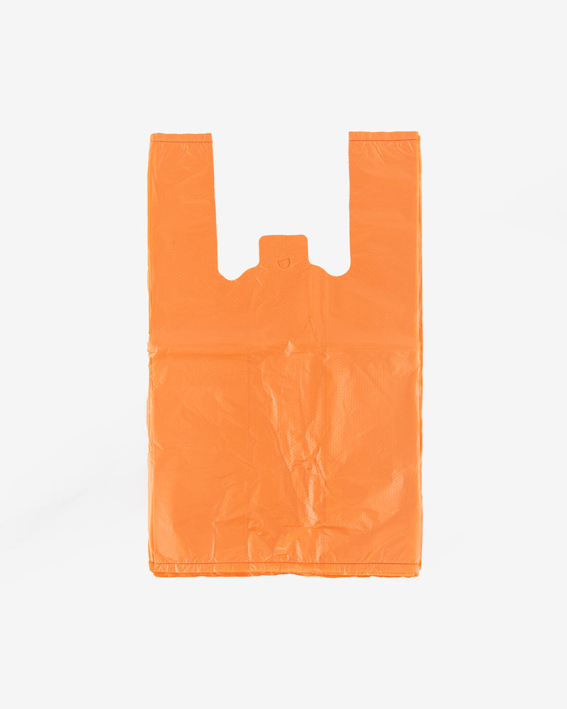 Orange Plastic Singlet Shopping Bag, 30 pcs