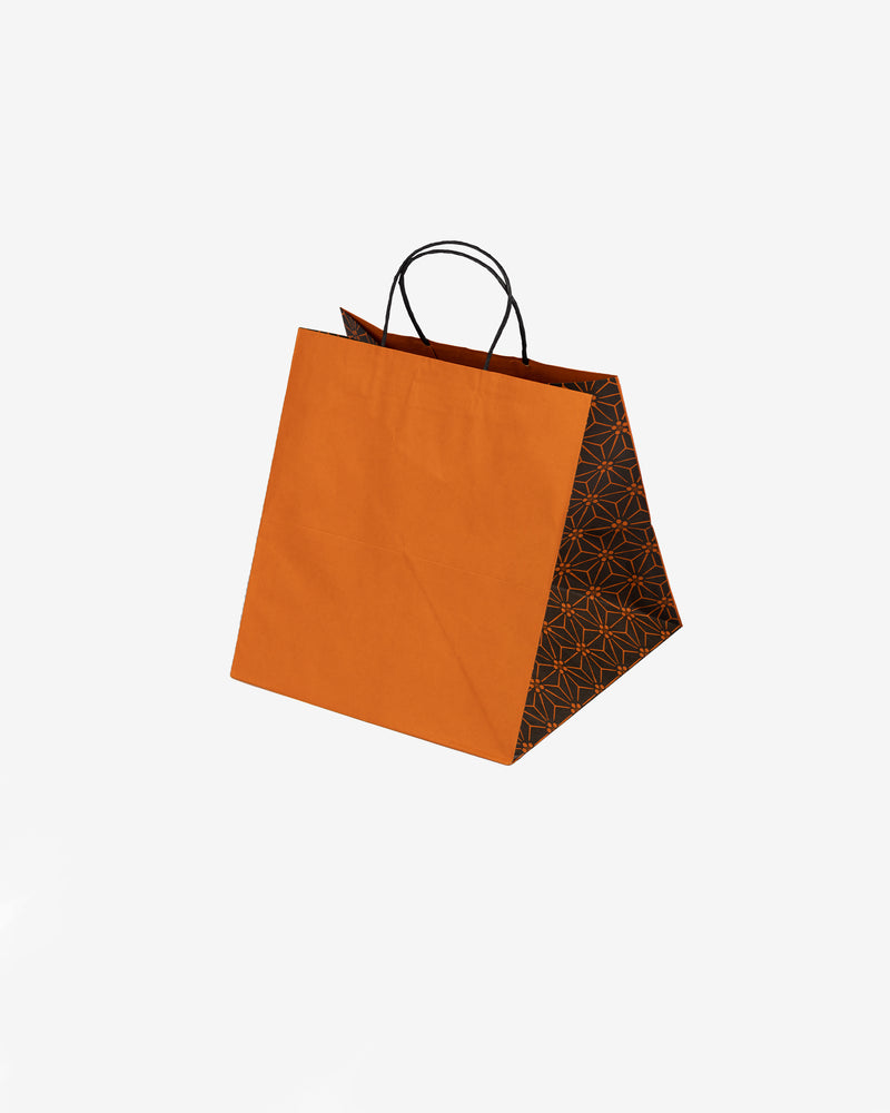 Black and Orange Kraft Paper Bag