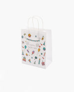 Printed White Paper Bag with Twisted Handle