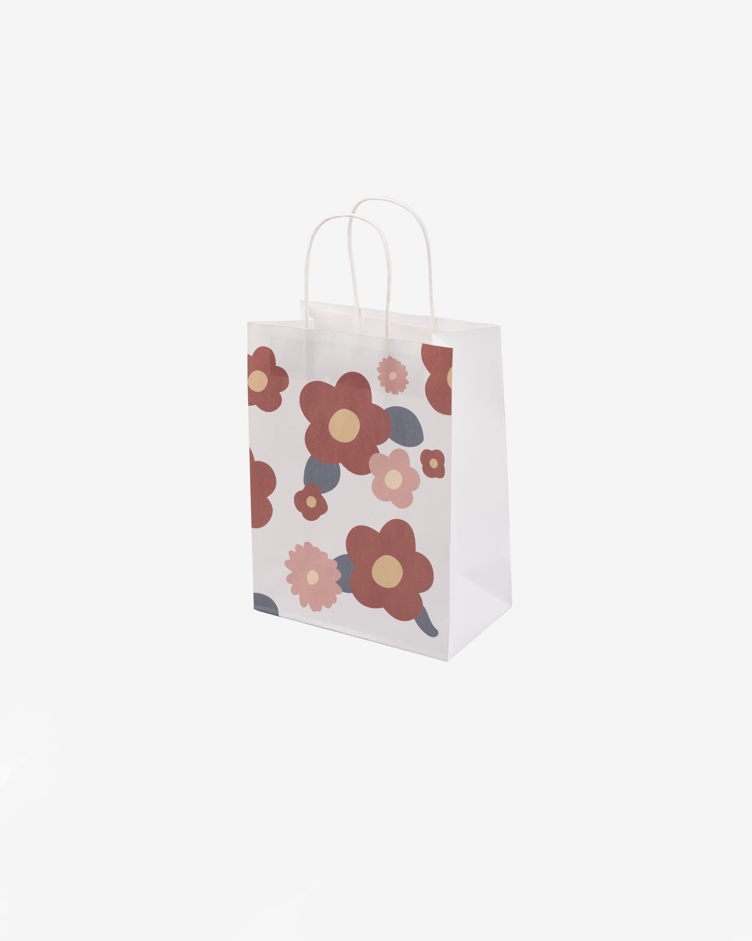 Printed White Paper Bag with Twisted Handle –