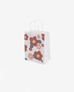 Printed White Paper Bag with Twisted Handle