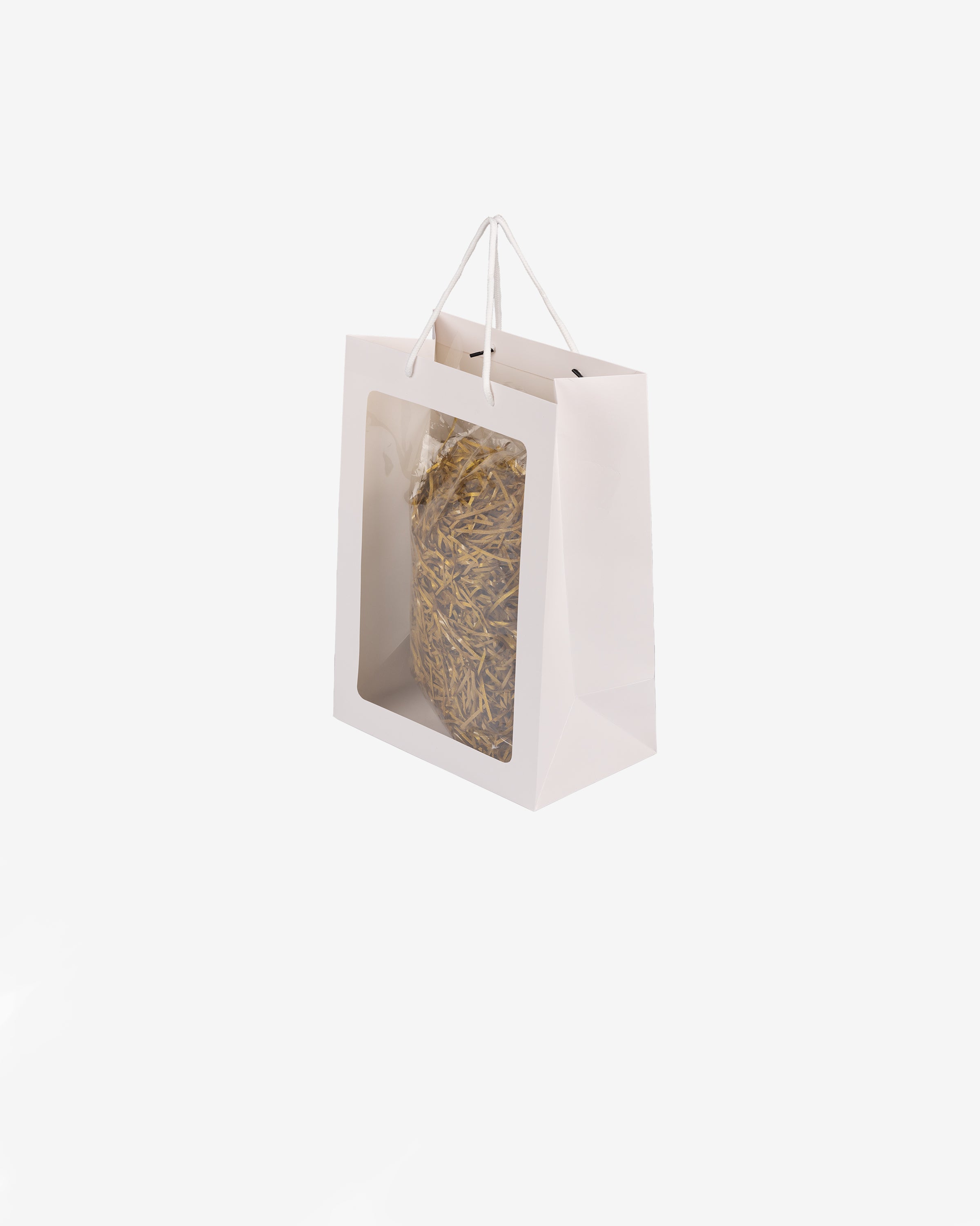 White Rope Handle Paper Bag with Window – Packeverything.com.sg