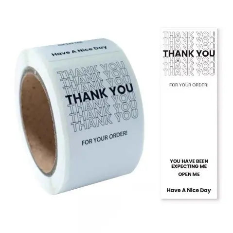 Thank You, Long Sealing Sticker (100pcs/roll)