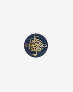 Selamat Hari Raya Aidifitri (Gold) w/ Blue Background