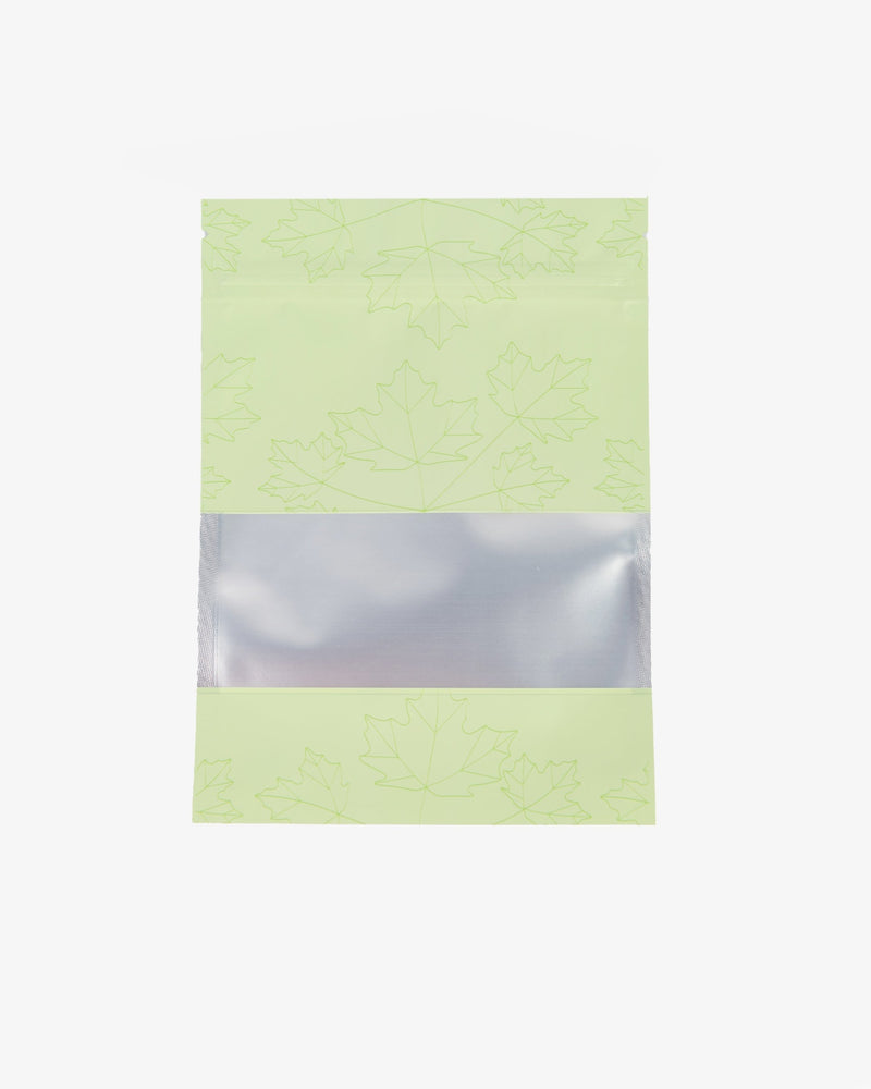 Flat-based Window Maple Leaf Ziplock Pouch, 10 pcs