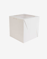 10" White Tall Cake Box with Board.