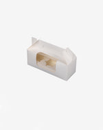 White Cardboard Window 3 Cupcake Takeaway Box, 10 pcs