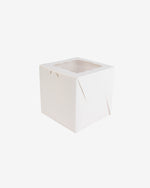 8" White Tall Cake Box with Board