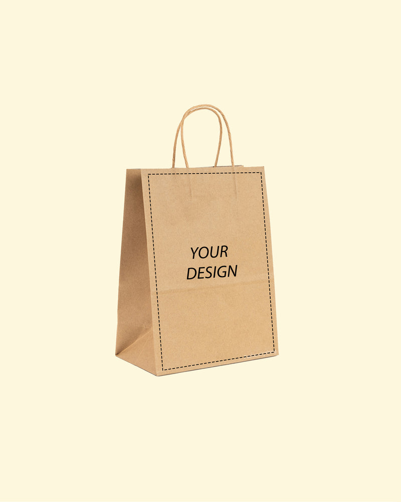 Customise Kraft Food Paper Bag (1C Print)