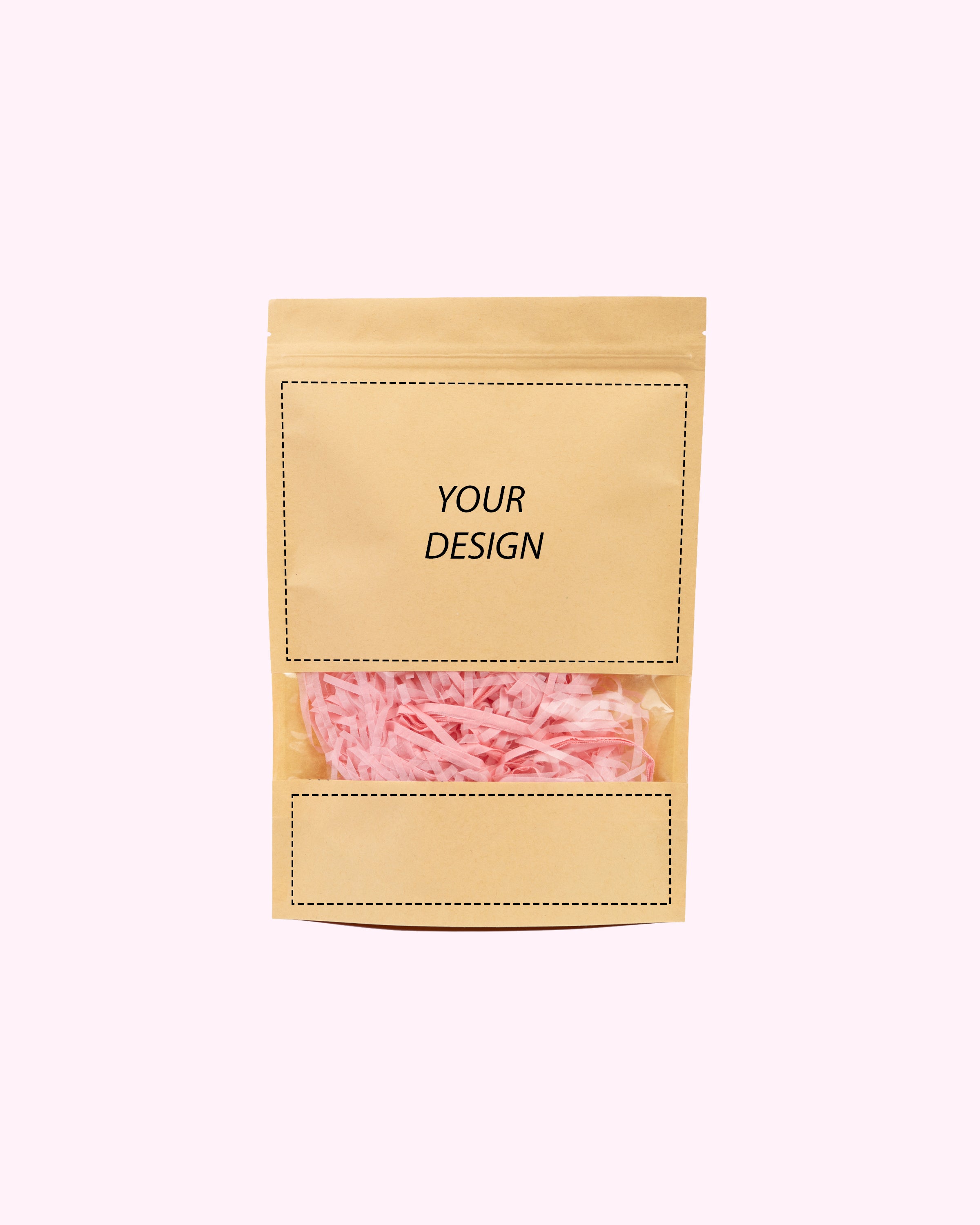 Customise Standup Kraft Window Ziplock Pouch (1C Print