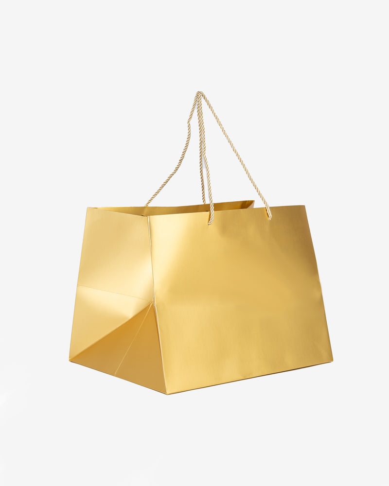 Gold Paper Bag with Rope Handle