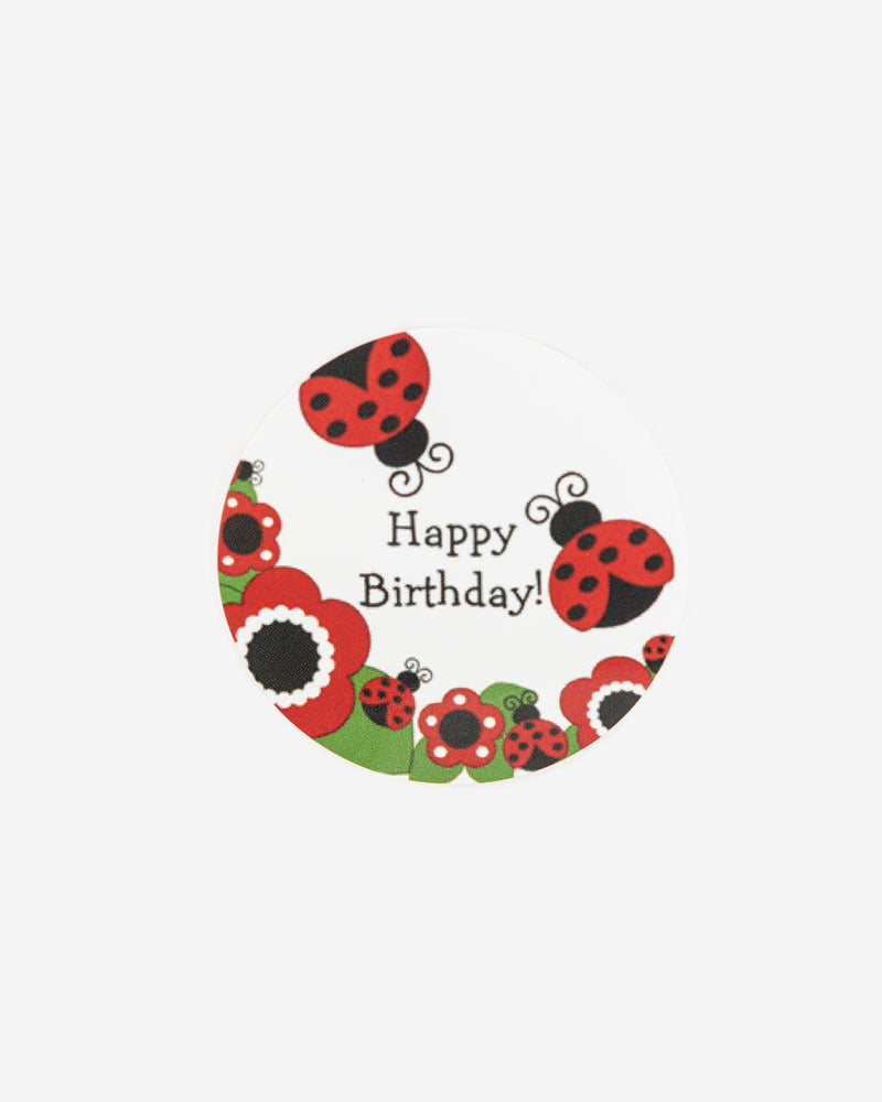 Happy Birthday Ladybird Gift Seal, 5 pcs